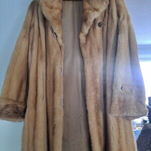 Mink coat vintage needs repair sleeve and armpit area